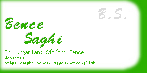 bence saghi business card